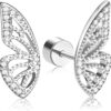 SILVER 925 BUTTERFLY WINGS EARRINGS