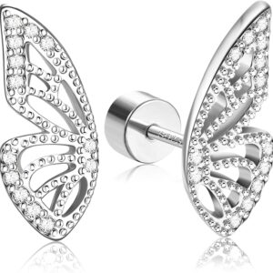 SILVER 925 BUTTERFLY WINGS EARRINGS