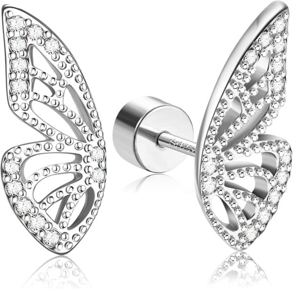 SILVER 925 BUTTERFLY WINGS EARRINGS