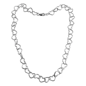 SILVER 925 HEART LINK CHAIN SMALL