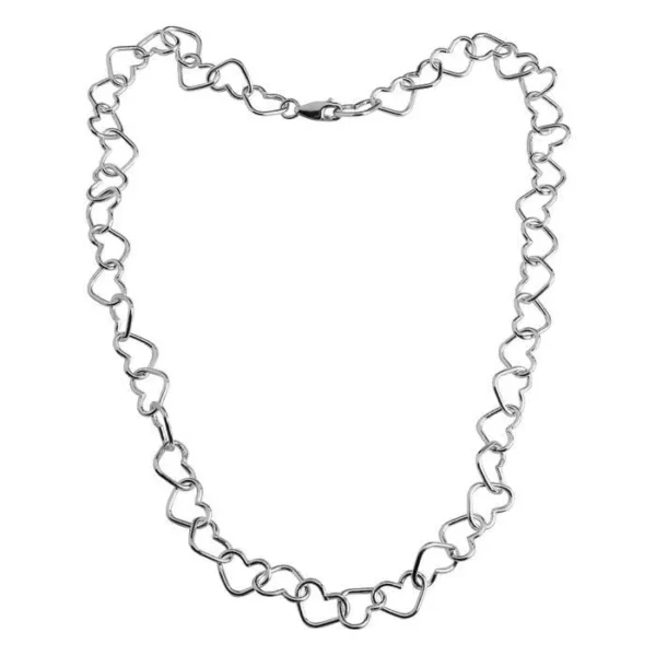 SILVER 925 HEART LINK CHAIN SMALL